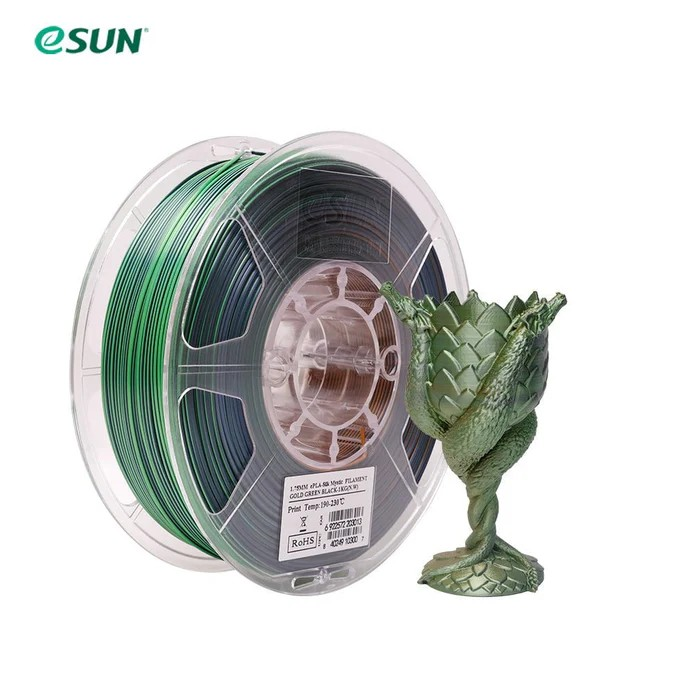 eSUN MYSTIC TRI COLOUR SILK PLA 3D PRINT FILAMENT 1.75mm 1KG