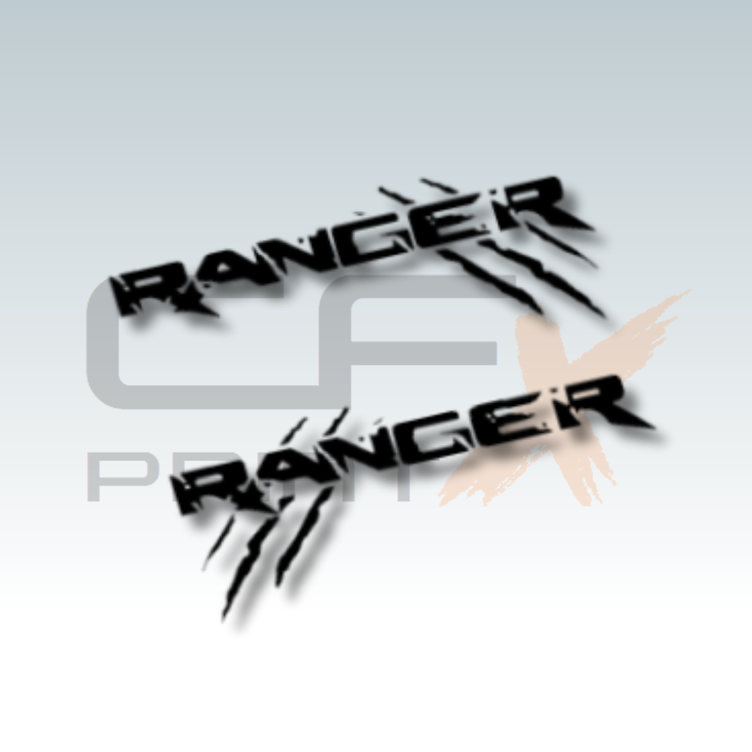 2 x FORD RANGER CLAW Stickers Decal For Car/Boat/Caravan