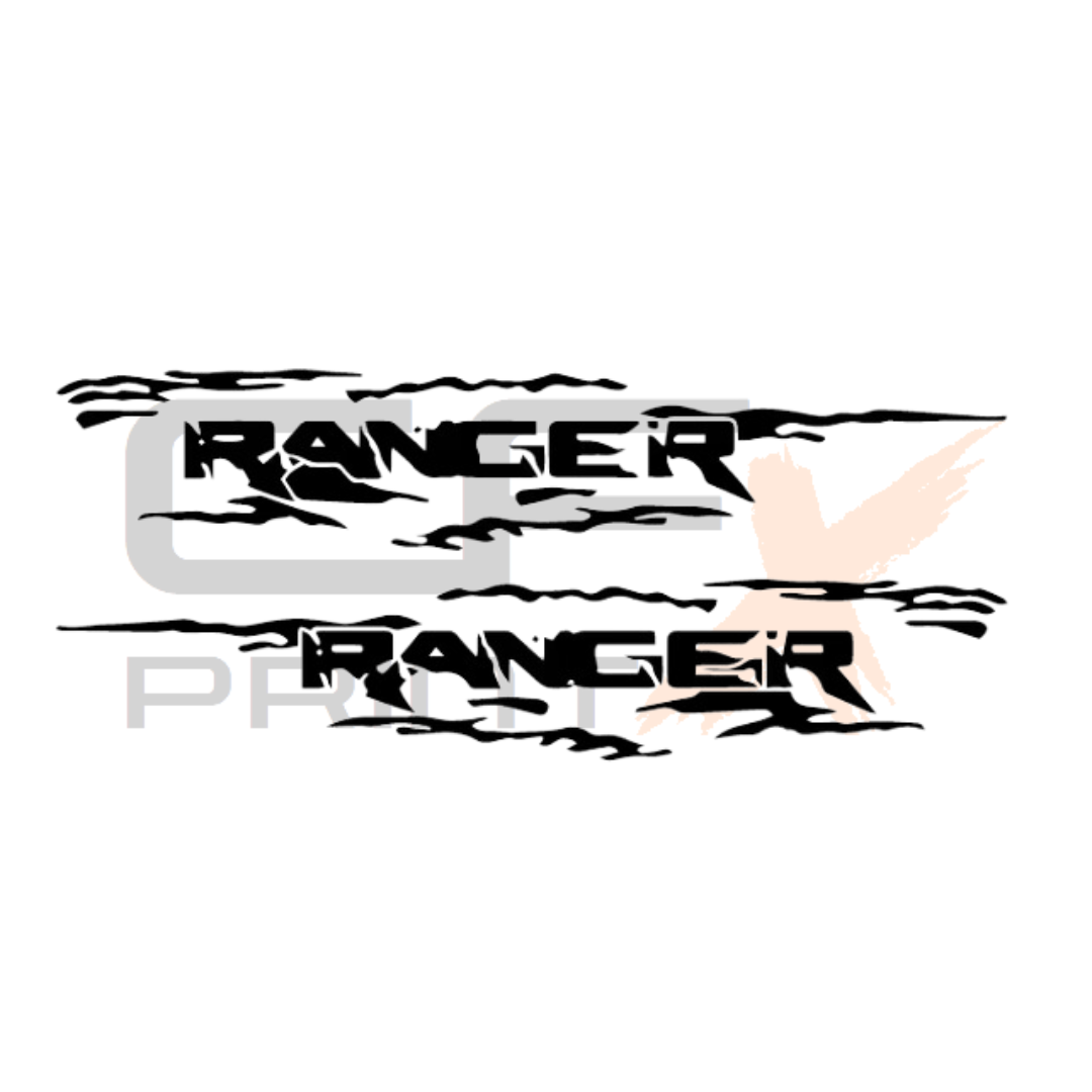 2 x FORD RANGER 1 DECAL Car Styling Door Side Stickers Graphics Body Decor