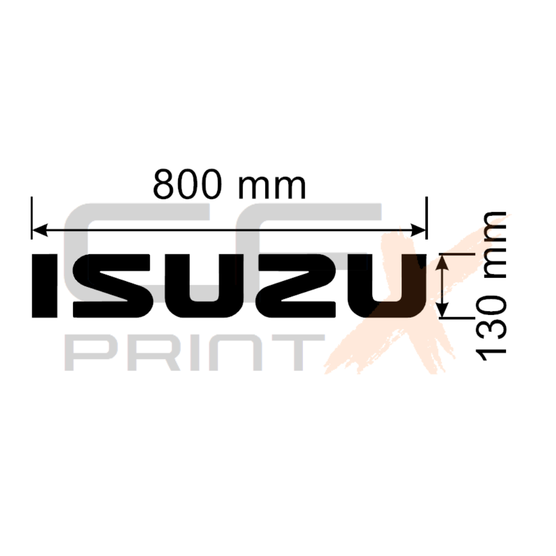 ISUZU TAILGATE Sticker 800mm x 130mm Decal For Car/Boat/Ute/Caravan/Truck