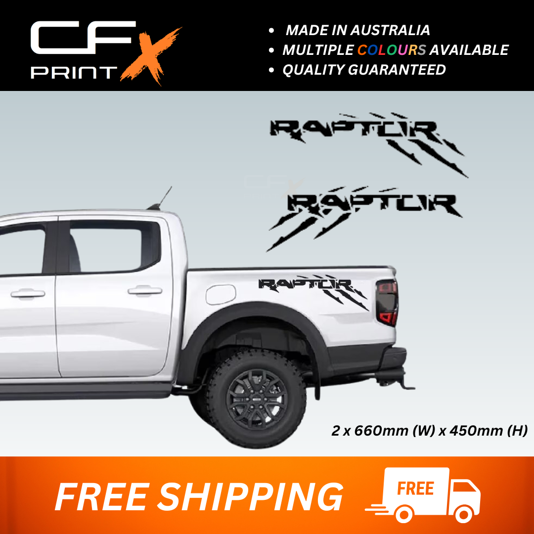 2 x FORD RAPTOR CLAW Stickers Decal For Car/Boat/Caravan