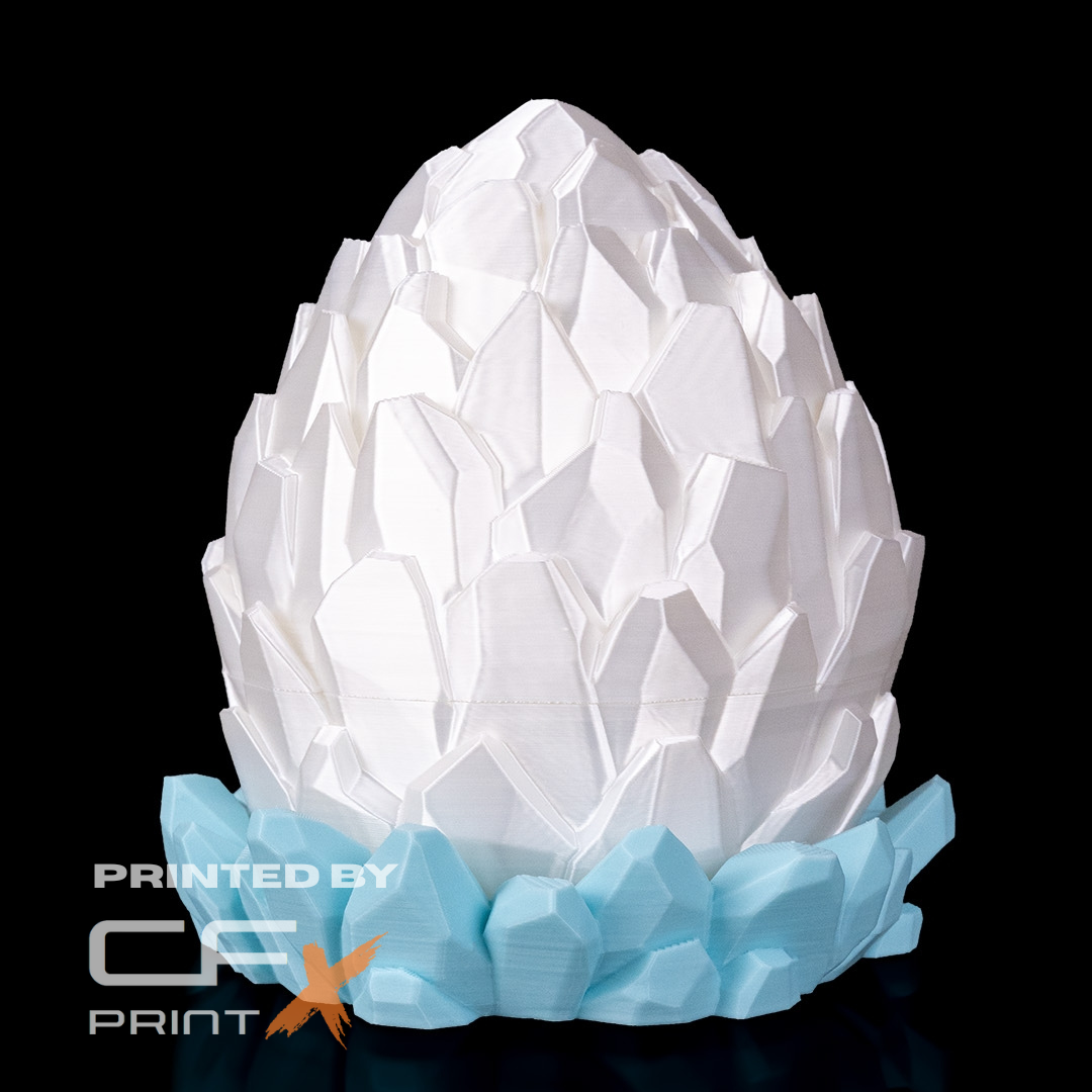 CRYSTAL DRAGON EGG 3D PRINTED ORNAMENT