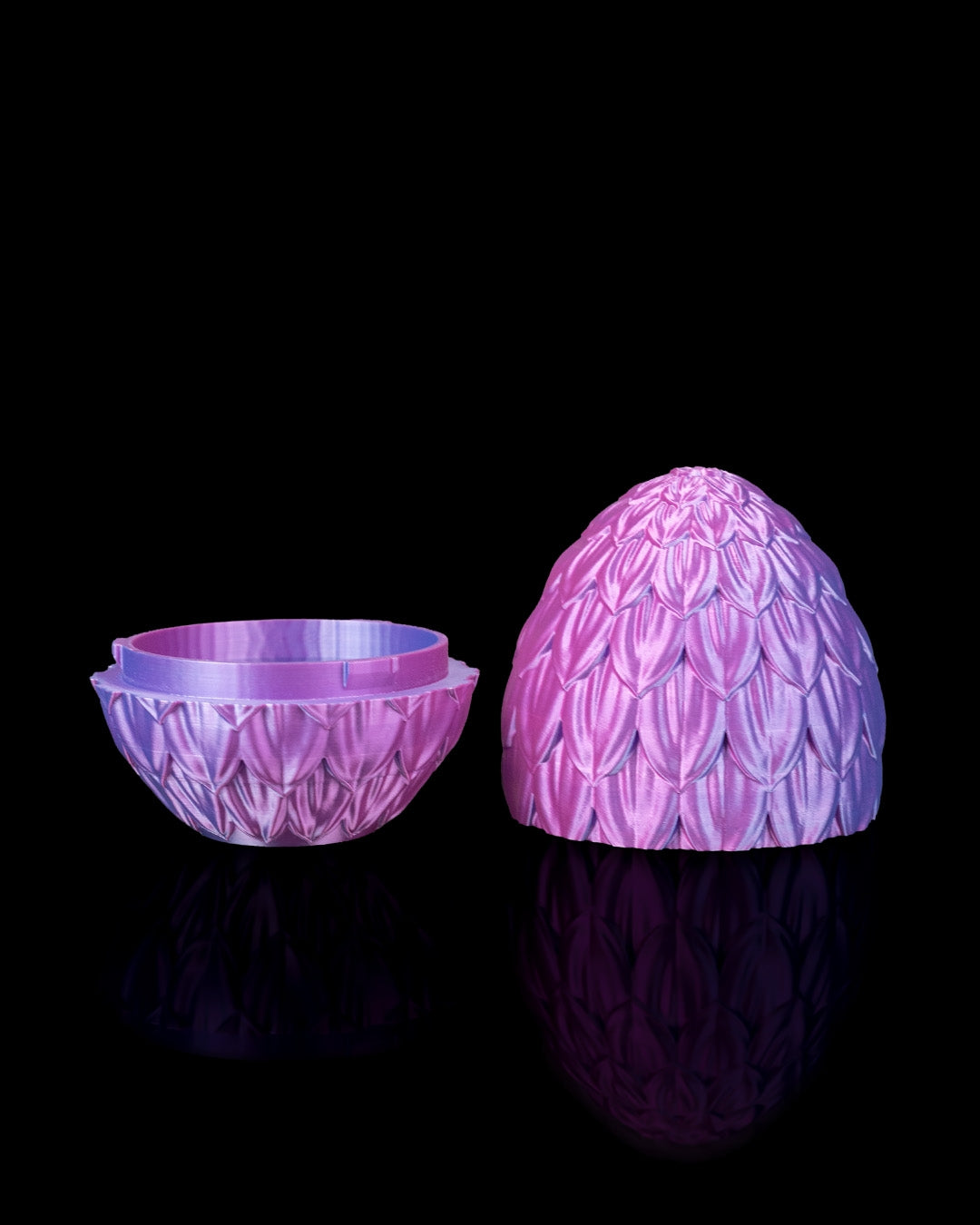 FLORAL DRAGON EGG 3D PRINTED ORNAMENT