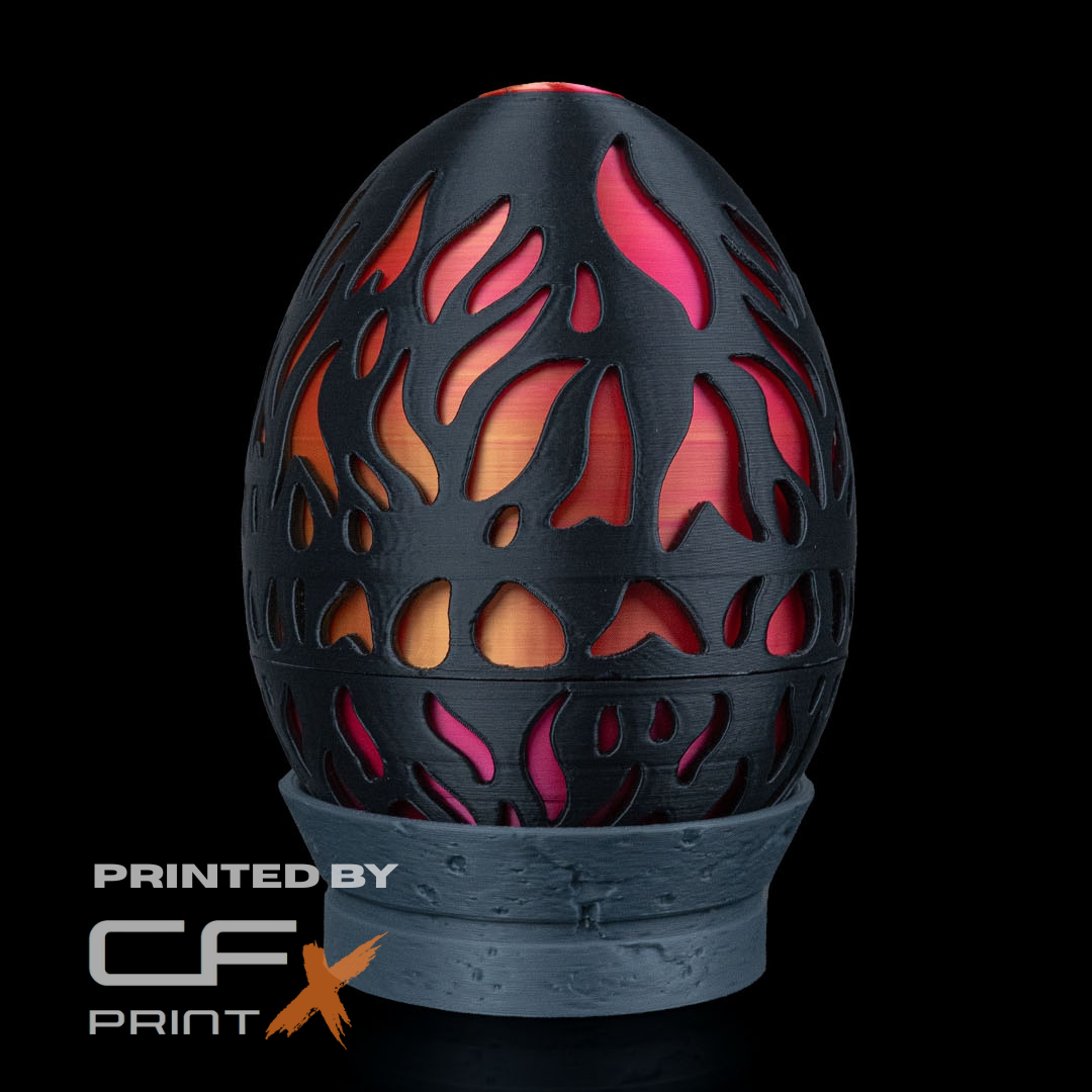 MAGMA DRAGON EGG 3D PRINTED ORNAMENT