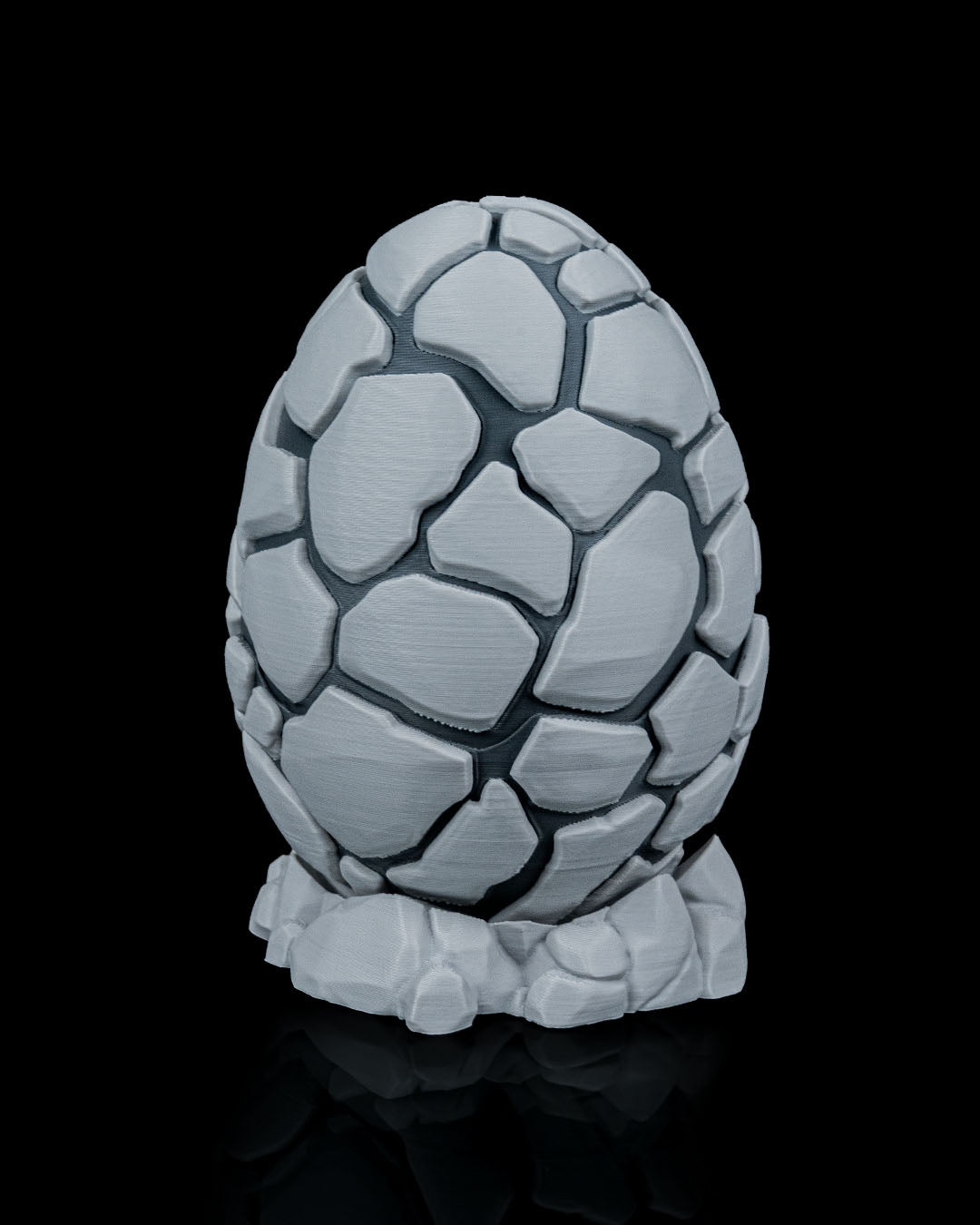 STONE DRAGON EGG 3D PRINTED ORNAMENT