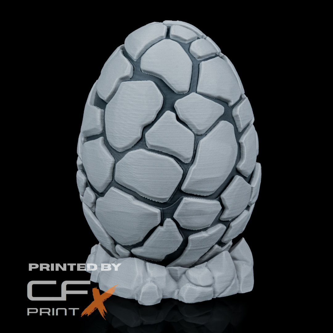 STONE DRAGON EGG 3D PRINTED ORNAMENT