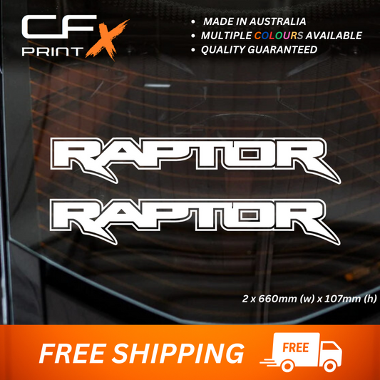 2 x FORD RAPTOR RANGER 660mm Stickers Decal For Car/Boat/Caravan
