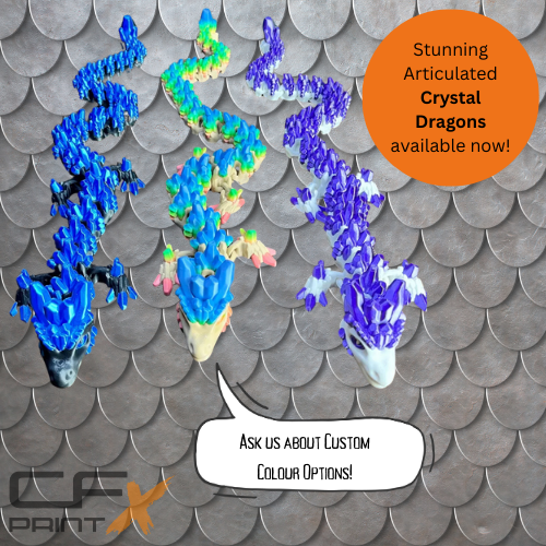 3D PRINTED CRYSTAL DRAGON FIDGET TOY