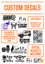 1000mm CUSTOM TEXT Vinyl Sticker Decal For Shop/Car/Boat/Caravan