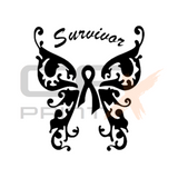 BREAST CANCER AWARENESS RIBBON SURVIVOR Vinyl Sticker Decal For Car/Caravan/Ute