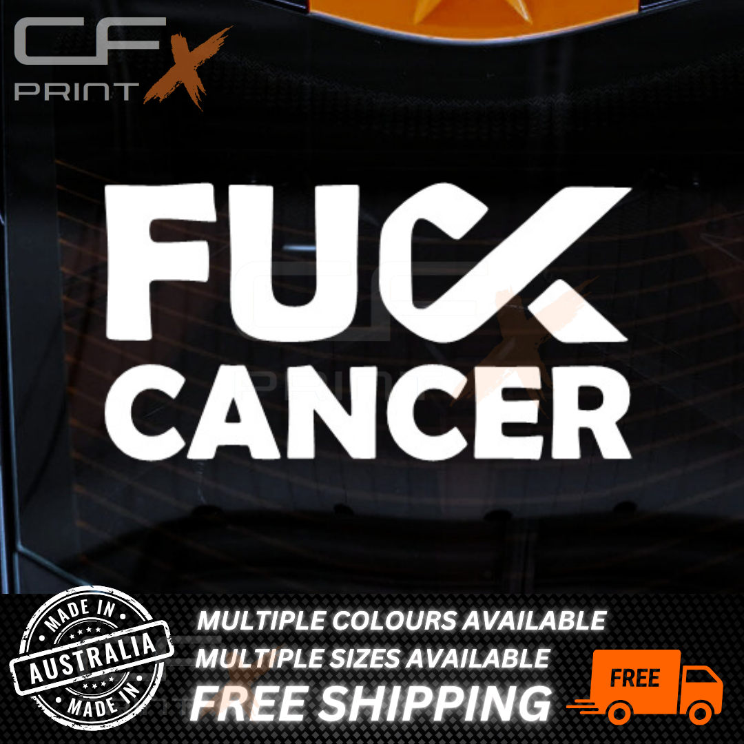 FUCK-CANCER AWARENESS RIBBON Vinyl Sticker Decal For Car/Boat/Caravan