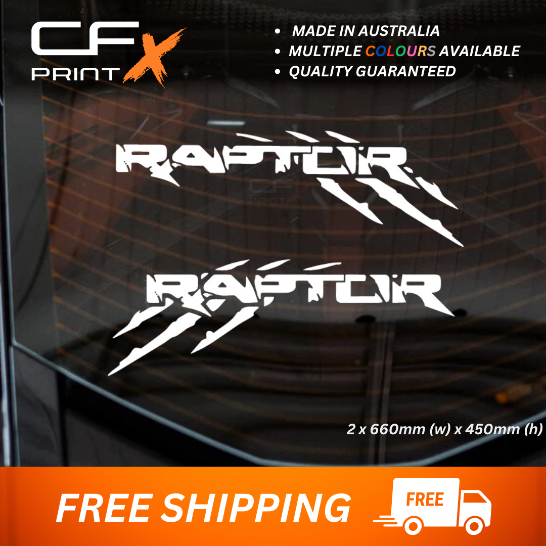2 x FORD RAPTOR CLAW Stickers Decal For Car/Boat/Caravan