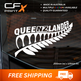 NEW ZEALAND NZ QUEENSLANDER SILVER FERN Vinyl Sticker Decal For Car Boat Ute