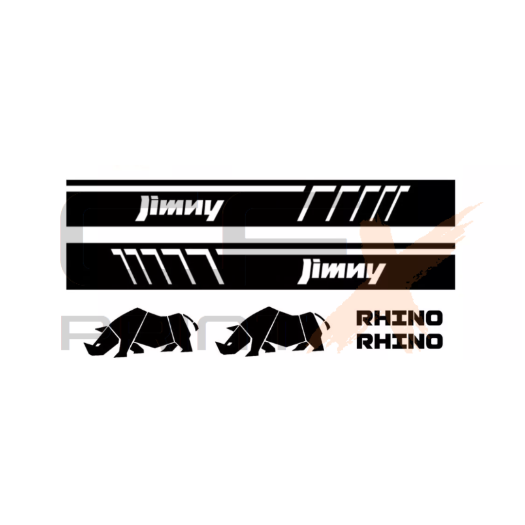 SUZUKI JIMNY 6 Sticker decal set side door runner Rhino Car