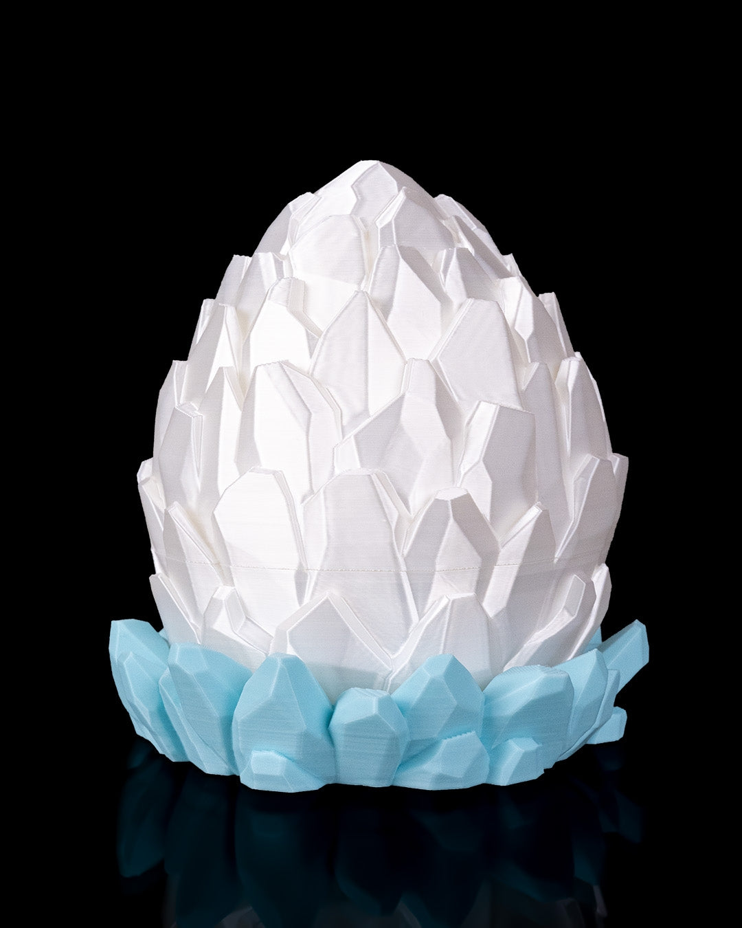 CRYSTAL DRAGON EGG 3D PRINTED ORNAMENT