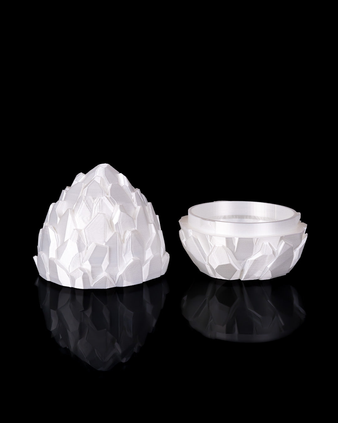 CRYSTAL DRAGON EGG 3D PRINTED ORNAMENT