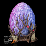 FLORAL DRAGON EGG 3D PRINTED ORNAMENT