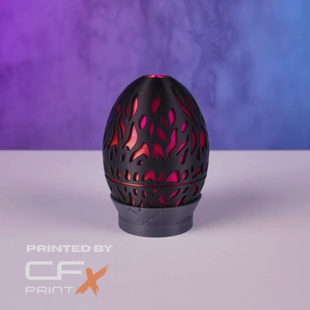 MAGMA DRAGON EGG 3D PRINTED ORNAMENT